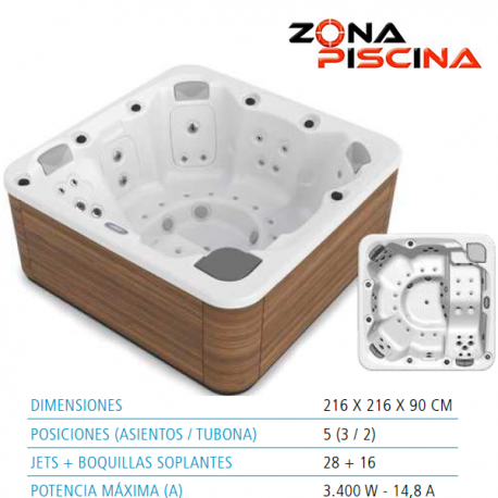 Spa Select con jet inoxidable y el mueble en color thunder