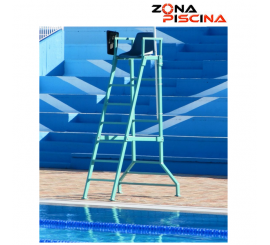 Silla socorrista aluminio para piscina publica, centro deportivo