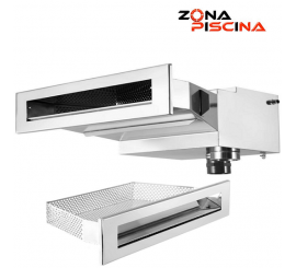 Skimmer piscina acero inoxidable ultrafino acceso frontal