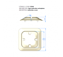 Tapa antivortex 415 x 415 astralpool para sumidero de piscina