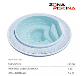 Spa / Jacuzzi rebosadero Odisea 20, marca Astralpool