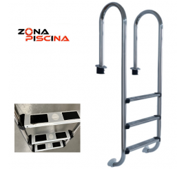 Escalera serie muro acero inox. aisi 316 para piscina