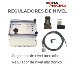 Regulador de nivel para skimmer de piscina mecanico o electrónico