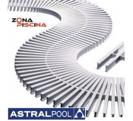 Rejilla rebosadero para piscinas transversal astralpool