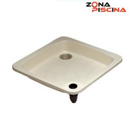 Plato ducha 80x80 con desague orientable Astralpool para piscinas