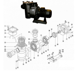 Recambios bomba KAN HCP4000 piscinas Kripsol Hayward