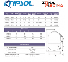 Filtro depuradora poliester laminado de piscina kripsol s1 series