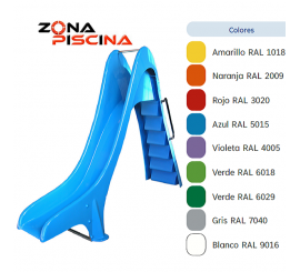 Tobogán de poliester y fibra de vidrio para piscinas y zonas de juegos