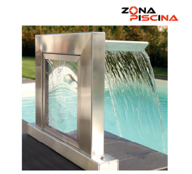 Cascada de agua acrilica modelo Bora con Led RGB para piscinas, spas