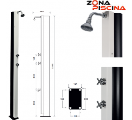 Ducha solar de 30 litros para piscina, jardin Natur Teak Teka