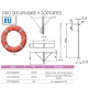 Soporte pie y aro salvavidas completo homologado para piscina