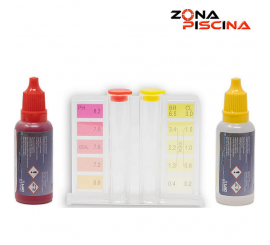 Estuche analizador botes liquido de pH y oto cloro piscinas