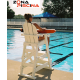 Silla socorrista de polipropileno para piscina, playa