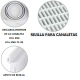 Rejilla canaleta blanca para desagüe, piscinas, vestuarios, duchas