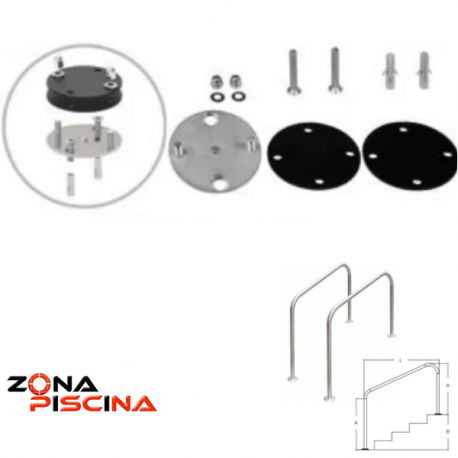 Kit instalación para pasamanos de piscinas de liner