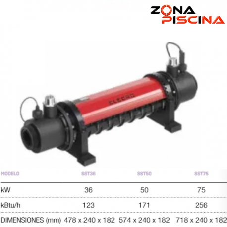 Intercambiador de titanio sst para piscinas, spas, jacuzzis