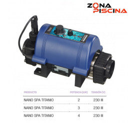 Calentador nano de titanio para piscinas spas jacuzzi