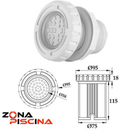Mini Proyector / Foco led mini 5 W. para piscinas y otros.
