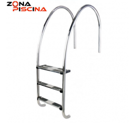Escalera para piscinas rebosadero acero inoxidable