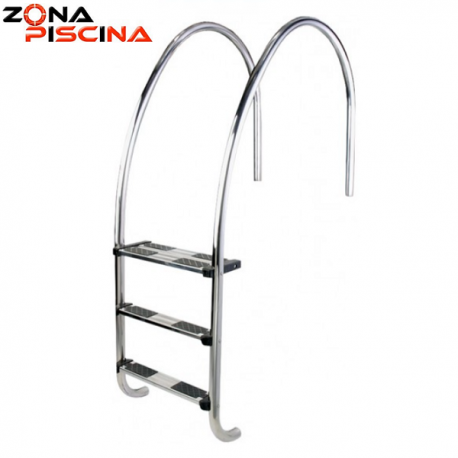 Escalera para piscinas rebosadero acero inoxidable