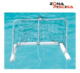 Portería de waterpolo flotante aluminio para piscinas, juegos de agua