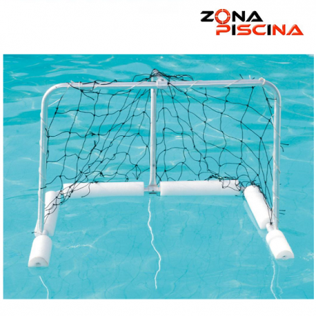 Portería de waterpolo flotante aluminio para piscinas, juegos de agua