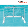 Portería de waterpolo flotante aluminio para piscinas, juegos de agua
