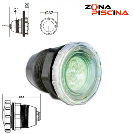 Foco proyector subacuático mini para piscinas led