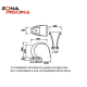 Cascada de agua en acero inoxidable Aisi-304 para piscinas, spas