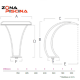 Cascada de agua para piscina en acero inoxidable aisi-316 Mini Bali