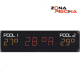 Reloj digital doble temperatura fija para centros deportivos, piscinas