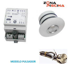 Kit pulsador inoxidable piezoelectrico para piscinas, spas, jacuzzis