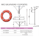 Soporte pie y aro salvavidas completo homologado para piscina