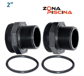 Repuesto original kit racord enlace negro filtro piscina Kripsol