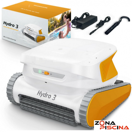 Limpiafondos robot inalámbrico a bateria Hydro 3 para piscinas