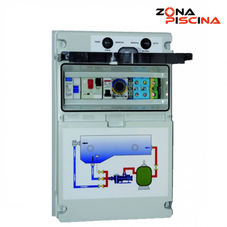 Cuadro eléctrico especial para piscinas con transformador de 100w