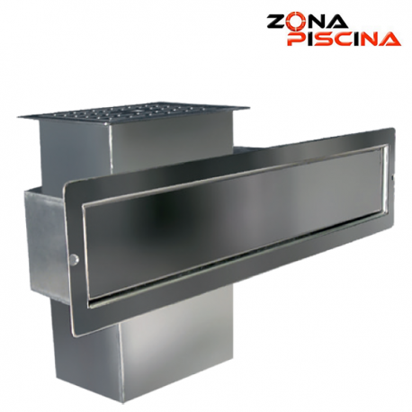 Skimmer boca ancha fabricado en acero inoxidable AISI 316 para piscina