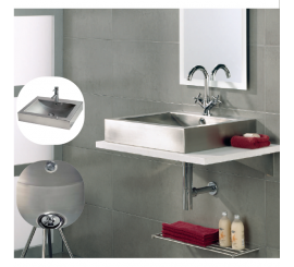 Lavabo / Lavamanos de acero inoxidable para piscinas, ba&ntilde;os, vestuarios, calidad marina