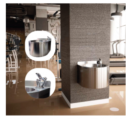 Fuente de agua con grifo en acero inoxidable aisi 316 calidad marina