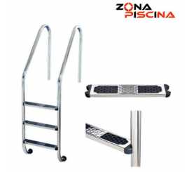 Escalera serie estándar acero inox. aisi 304 para piscina