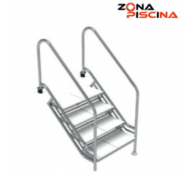 Escalera de facil acceso para piscina AISI 316 normativa