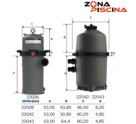 Filtro de cartucho Galaxy para depuradora de piscinas