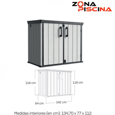 Caseta / Contenedor vacía de superficie XL para depuradoras de piscinas.