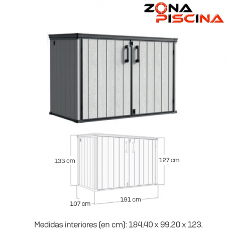 Caseta / Contenedor vacío de superficie XXL para depuradoras de piscinas.