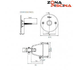 Pulsador piezo-electrico completo spa, jacuzzi, piscina