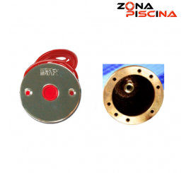 Pulsador neumatico nicho bronce y embellecedor acero inoxidable 