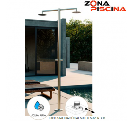 Ducha piscina publica doble / dos rociadores con temporizador