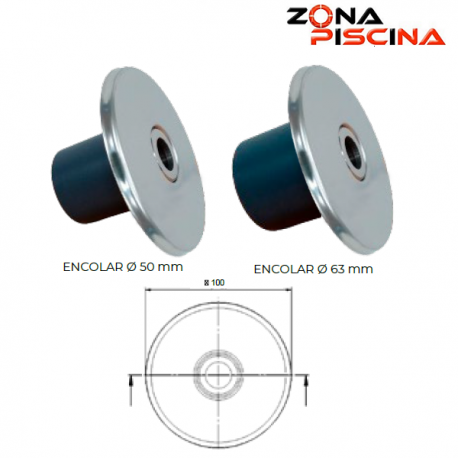 Boquilla impulsión para piscinas con embellecedor acero inoxidable V4A