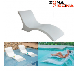Tumbona diseño de resina ligera y de alta calidad para piscinas, spas
