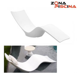Tumbona diseño de resina ligera y de alta calidad para piscinas, spas.